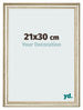 Bilderrahmen 21x30cm Metallglanz MDF Lazio Vorne Messe | Yourdecoration.at