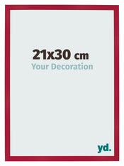 Bilderrahmen 21x30cm Rot MDF Bologna Vorne Messe | Yourdecoration.at