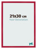 Bilderrahmen 21x30cm Rot MDF Bologna Vorne Messe | Yourdecoration.at