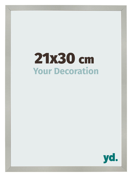 Bilderrahmen 21x30cm Silber Matt MDF Bologna Vorne Messe | Yourdecoration.at