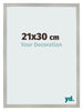 Bilderrahmen 21x30cm Silber Matt MDF Bologna Vorne Messe | Yourdecoration.at