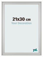 Bilderrahmen 21x30cm Silber Matt MDF Lazio Vorne Messe | Yourdecoration.at