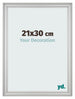 Bilderrahmen 21x30cm Silber Matt MDF Lazio Vorne Messe | Yourdecoration.at