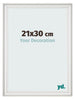 Bilderrahmen 21x30cm Weiss Gewischt MDF Lazio Vorne Messe | Yourdecoration.at