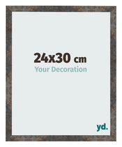 Bilderrahmen 24x30 cm Oxidiertes Metall MDF Bologna Vorne Messe | Yourdecoration.at