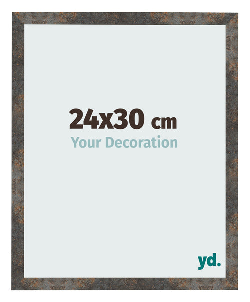 Bilderrahmen 24x30 cm Oxidiertes Metall MDF Bologna Vorne Messe | Yourdecoration.at