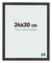 Bilderrahmen 24x30 cm Schwarz Matt MDF Bologna Vorne Messe | Yourdecoration.at