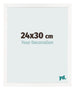 Bilderrahmen 24x30 cm Weiss Hochglanz MDF Bologna Vorne Messe | Yourdecoration.at