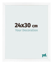 Bilderrahmen 24x30 cm Weiss Matt MDF Bologna Vorne Messe | Yourdecoration.at