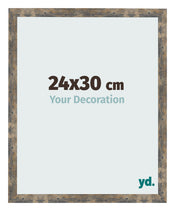Bilderrahmen 24x30cm Blau Gold Meliert MDF Bologna Vorne Messe | Yourdecoration.at