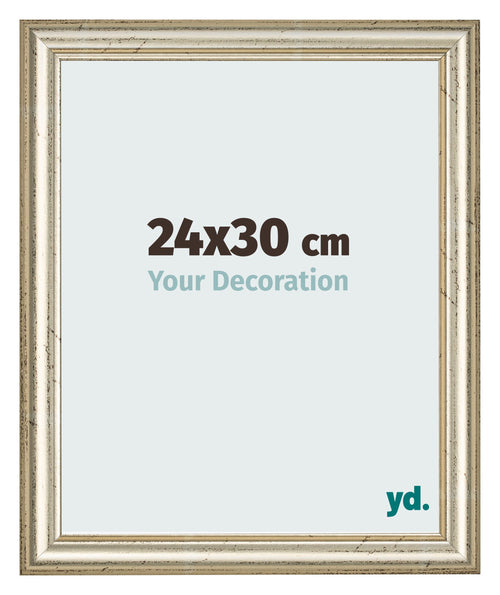 Bilderrahmen 24x30cm Metallglanz MDF Lazio Vorne Messe | Yourdecoration.at