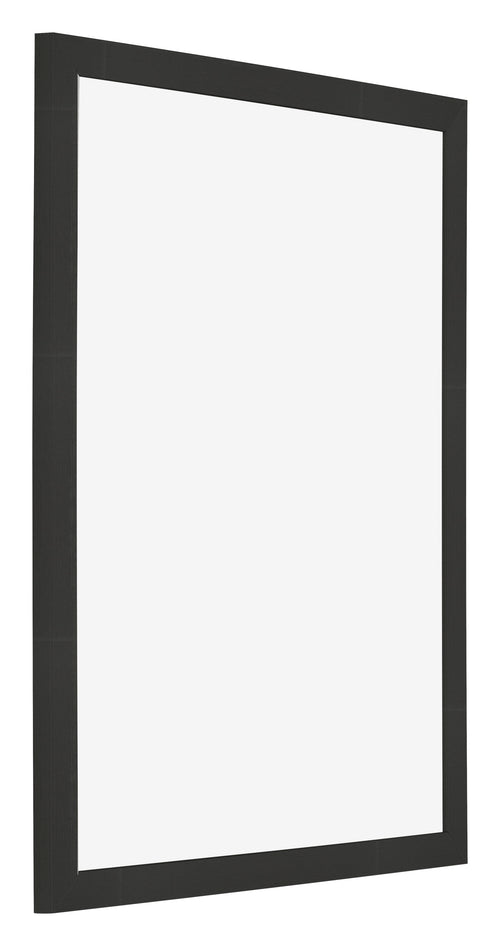 Bilderrahmen 24x30cm Schwarz Gemasert MDF Bologna Vorne Schrag | Yourdecoration.at
