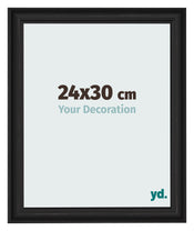 Bilderrahmen 24x30cm Schwarz Gemasert MDF Lazio Vorne Messe | Yourdecoration.at