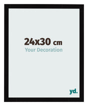 Bilderrahmen 24x30cm Schwarz Hochglanz MDF Bologna Vorne Messe | Yourdecoration.at