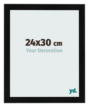 Bilderrahmen 24x30cm Schwarz Silber Poliert MDF Pisa Vorne Messe | Yourdecoration.at