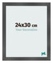 Bilderrahmen 24x30cm Schwarz Silber Poliert MDF Pisa Vorne Messe | Yourdecoration.at
