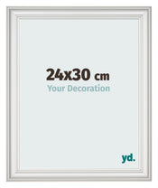 Bilderrahmen 24x30cm Weiss Gewischt MDF Lazio Vorne Messe | Yourdecoration.at