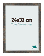 Bilderrahmen 24x32 cm Oxidiertes Metall MDF Bologna Vorne Messe | Yourdecoration.at
