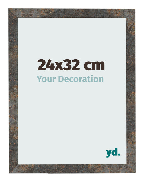 Bilderrahmen 24x32 cm Oxidiertes Metall MDF Bologna Vorne Messe | Yourdecoration.at