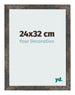 Bilderrahmen 24x32 cm Oxidiertes Metall MDF Bologna Vorne Messe | Yourdecoration.at