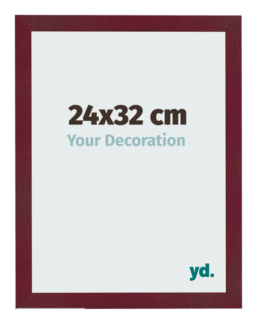 Bilderrahmen 24x32 cm Weinrot Gewischt MDF Bologna Vorne Messe | Yourdecoration.at