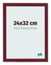 Bilderrahmen 24x32 cm Weinrot Gewischt MDF Bologna Vorne Messe | Yourdecoration.at