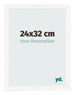 Bilderrahmen 24x32 cm Weiss Hochglanz MDF Bologna Vorne Messe | Yourdecoration.at