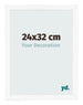 Bilderrahmen 24x32 cm Weiss Matt MDF Bologna Vorne Messe | Yourdecoration.at