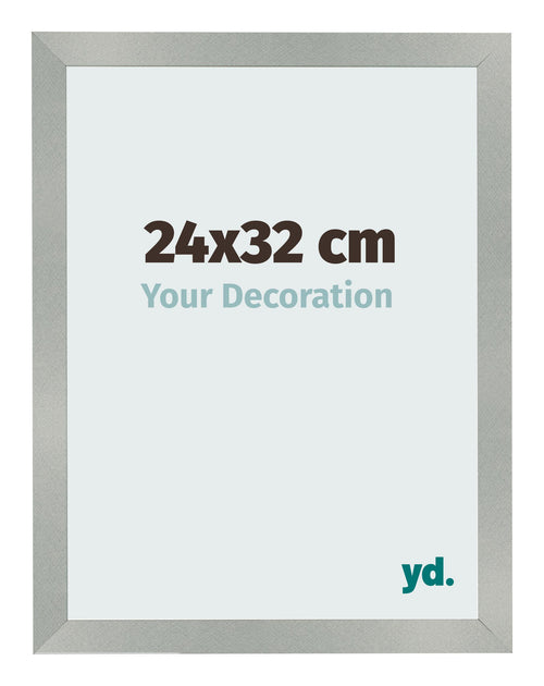 Bilderrahmen 24x32cm Aluminium Gebürstet MDF Bologna Vorne Messe | Yourdecoration.at
