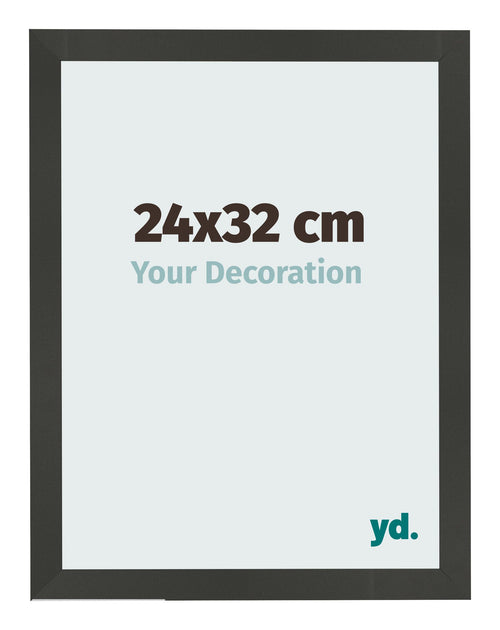 Bilderrahmen 24x32cm Antrazit MDF Bologna Vorne Messe | Yourdecoration.at