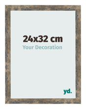 Bilderrahmen 24x32cm Blau Gold Meliert MDF Bologna Vorne Messe | Yourdecoration.at