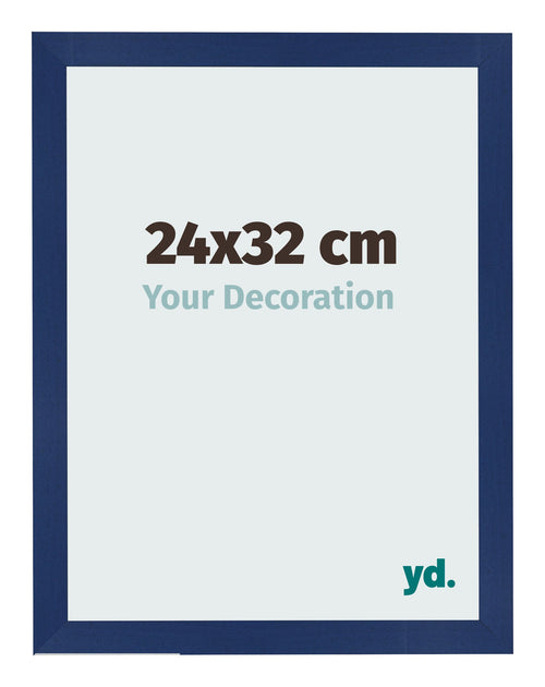 Bilderrahmen 24x32cm Dunkelblau Gewischt MDF Bologna Vorne Messe | Yourdecoration.at