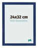 Bilderrahmen 24x32cm Dunkelblau Gewischt MDF Bologna Vorne Messe | Yourdecoration.at