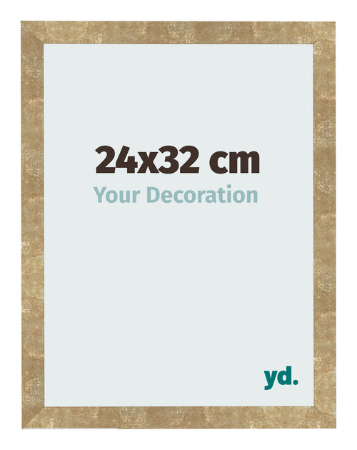 Bilderrahmen 24x32cm Gold Antik MDF Bologna Vorne Messe | Yourdecoration.at
