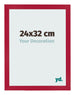 Bilderrahmen 24x32cm Rot MDF Bologna Vorne Messe | Yourdecoration.at