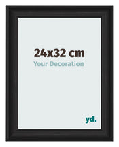 Bilderrahmen 24x32cm Schwarz Gemasert MDF Lazio Vorne Messe | Yourdecoration.at