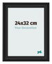 Bilderrahmen 24x32cm Schwarz Gemasert MDF Lazio Vorne Messe | Yourdecoration.at