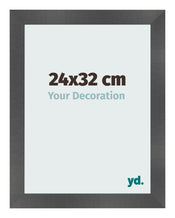 Bilderrahmen 24x32cm Schwarz Silber Poliert MDF Pisa Vorne Messe | Yourdecoration.at