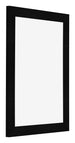 Bilderrahmen 24x32cm Schwarz Silber Poliert MDF Pisa Vorne Schrag | Yourdecoration.at