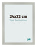 Bilderrahmen 24x32cm Silber Matt MDF Bologna Vorne Messe | Yourdecoration.at