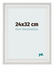 Bilderrahmen 24x32cm Weiss Gewischt MDF Lazio Vorne Messe | Yourdecoration.at
