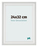 Bilderrahmen 24x32cm Weiss Gewischt MDF Lazio Vorne Messe | Yourdecoration.at