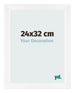 Bilderrahmen 24x32cm Weiß Vintage MDF Pisa Vorne Messe | Yourdecoration.at