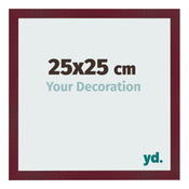 Bilderrahmen 25x25 cm Weinrot Gewischt MDF Bologna Vorne Messe | Yourdecoration.at