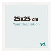 Bilderrahmen 25x25 cm Weiss Hochglanz MDF Bologna Vorne Messe | Yourdecoration.at