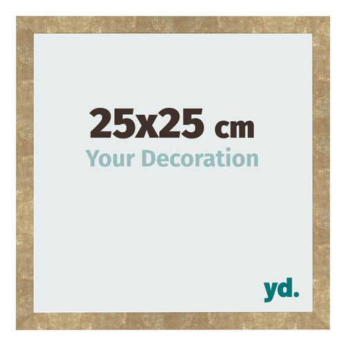 Bilderrahmen 25x25cm Gold Antik MDF Bologna Vorne Messe | Yourdecoration.at