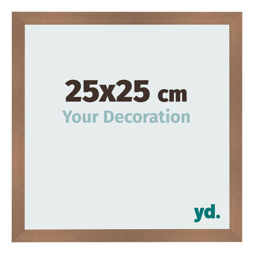 Bilderrahmen 25x25cm Kupfer Dekor MDF Bologna Vorne Messe | Yourdecoration.at