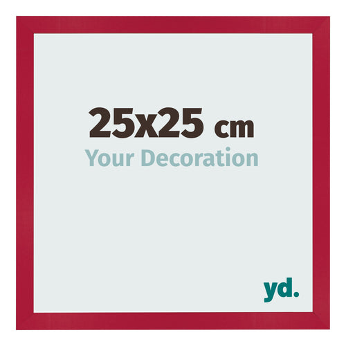 Bilderrahmen 25x25cm Rot MDF Bologna Vorne Messe | Yourdecoration.at