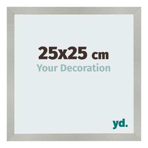Bilderrahmen 25x25cm Silber Matt MDF Bologna Vorne Messe | Yourdecoration.at