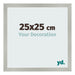 Bilderrahmen 25x25cm Silber Matt MDF Bologna Vorne Messe | Yourdecoration.at